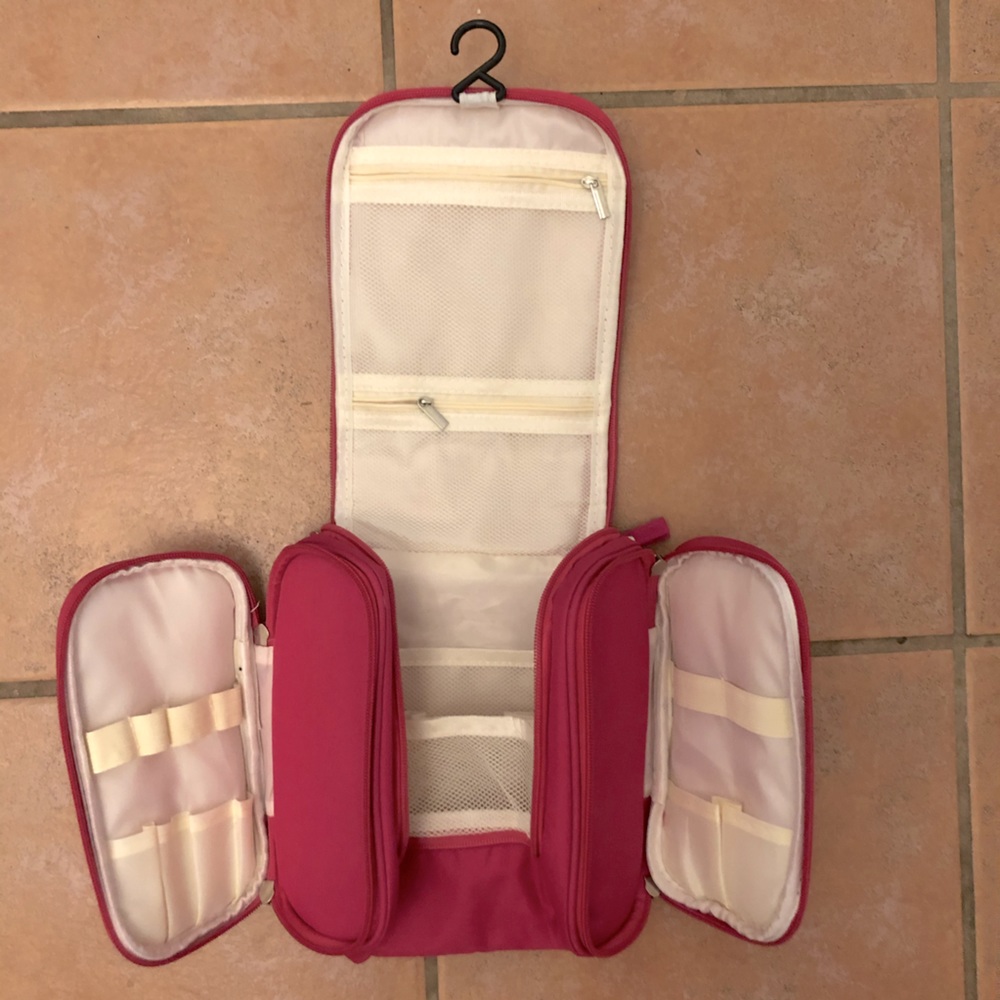 NWOT Pink Make Up Bag With Hanger